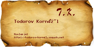 Todorov Kornél névjegykártya